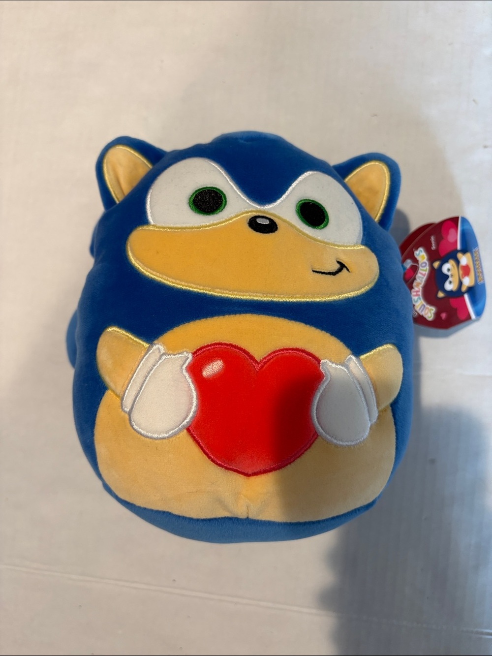 Sonic Hedgehog Plush Toy with Red Heart - Kids Toys